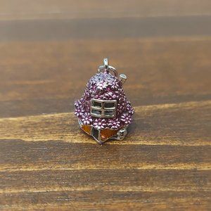 Vintage Sterling Silver Bunny Cottage Charm - Opens!